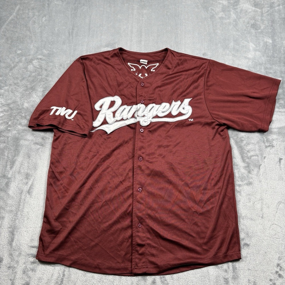 Texas Rangers TWU Oakley Jersey Large Pioneers Texas Women's University SGA